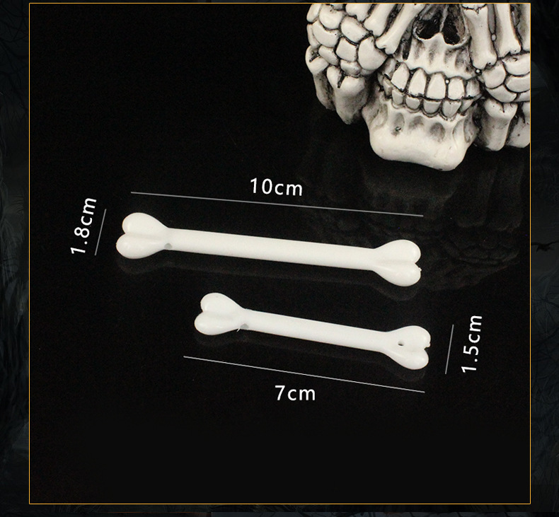 Factory direct supply of Halloween small bones necklace accessories and props, Indian savage small bones, loose small bones pic 5