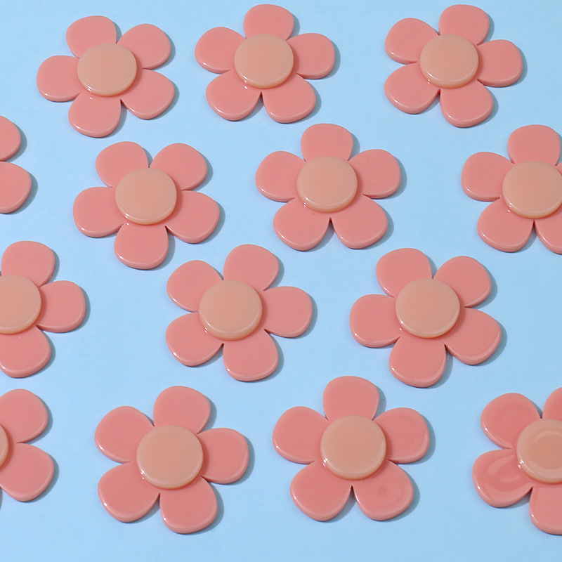 DIY pink flower acrylic piece earrings, stud earrings, phone cases, hair clips, handcrafted materials, bulk goods, accessories wholesale pic 8