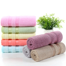 Wholesale of bamboo fiber double-segment towels, thickened household couple face towels, soft and absorbent multi-color towels for hair delivery pic 10