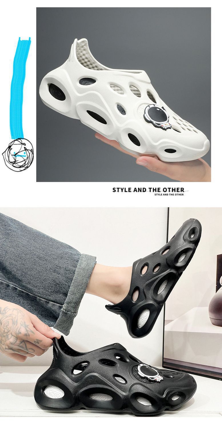 洞洞鞋男款夏季外穿超软防滑耐磨外出男士新款凉鞋厚底踩屎感拖鞋详情4