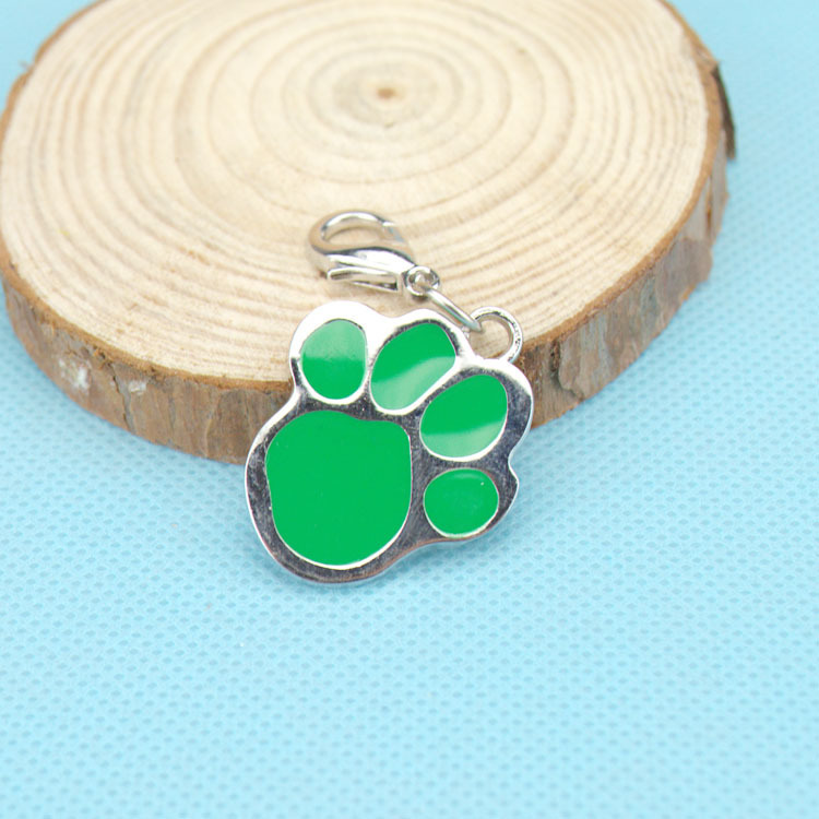 Cross-border best-selling pet dog brand 8-color footprint pet jewelry pendant, anti-loss engraved dog pendant, pet accessory pic 12