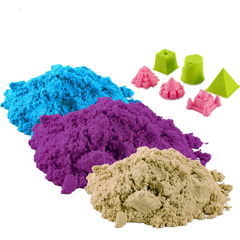 批发火星动力太空玩具沙 外贸跨境亚马逊弹拉力棉花沙 儿童彩砂详情1
