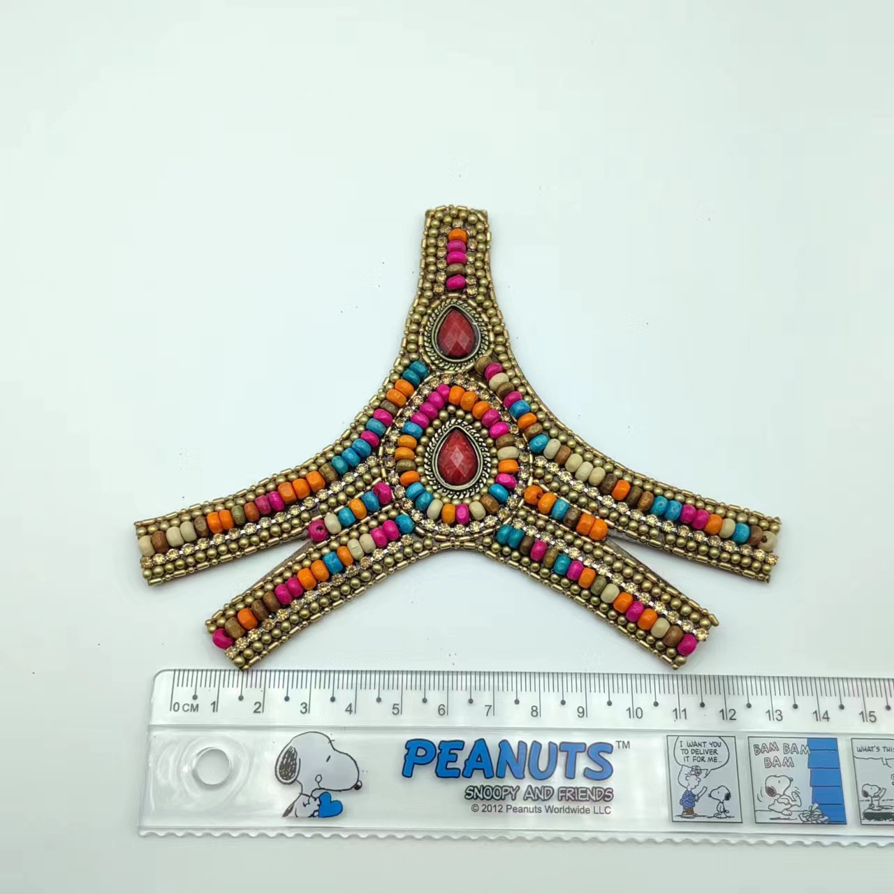 厂家直销混彩色木珠爪钻链围边鞋配件复古民族风鞋头手工配饰批发详情5