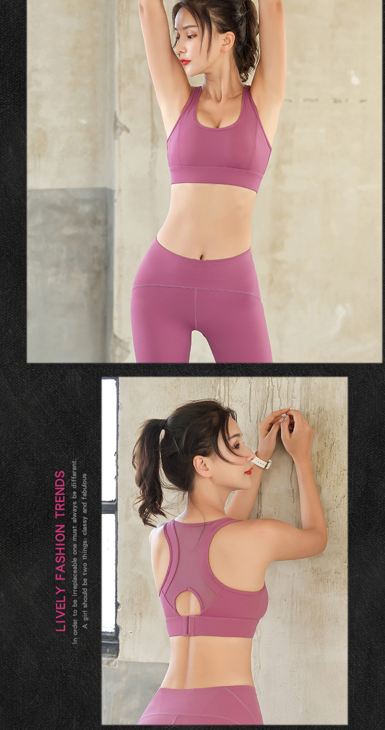 High-strength shockproof large-sized mesh beauty back yoga running fitness sports bra for women, thin and cut-out sports bra pic 15