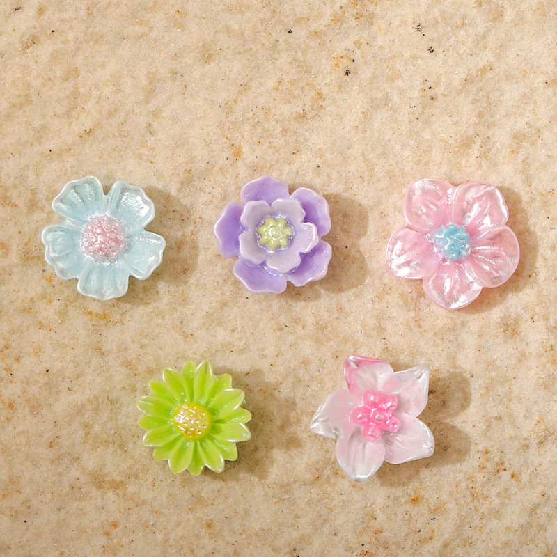 美甲山茶花珍珠漆中国风花瓣材料高亮立体百搭树脂混搭指甲装饰钻详情4