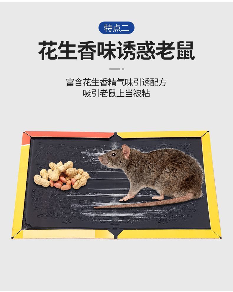 老鼠贴超强力粘鼠板抓大老鼠夹扑捉灭鼠胶沾正品家用捕鼠神器详情5