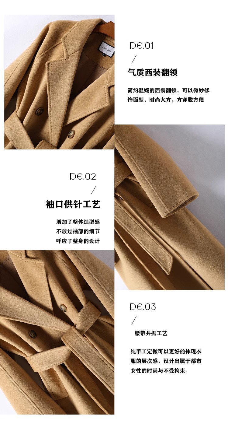 高级感大衣女冬季毛呢外套气质赫本风灰色加厚呢子小香风详情12