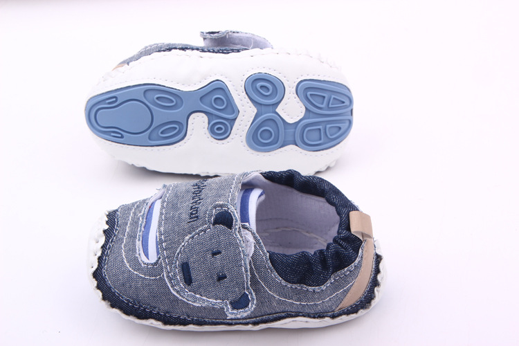 New Little Bear Head big Velcro rubber sole baby outdoor walking shoes 1640 pic 3
