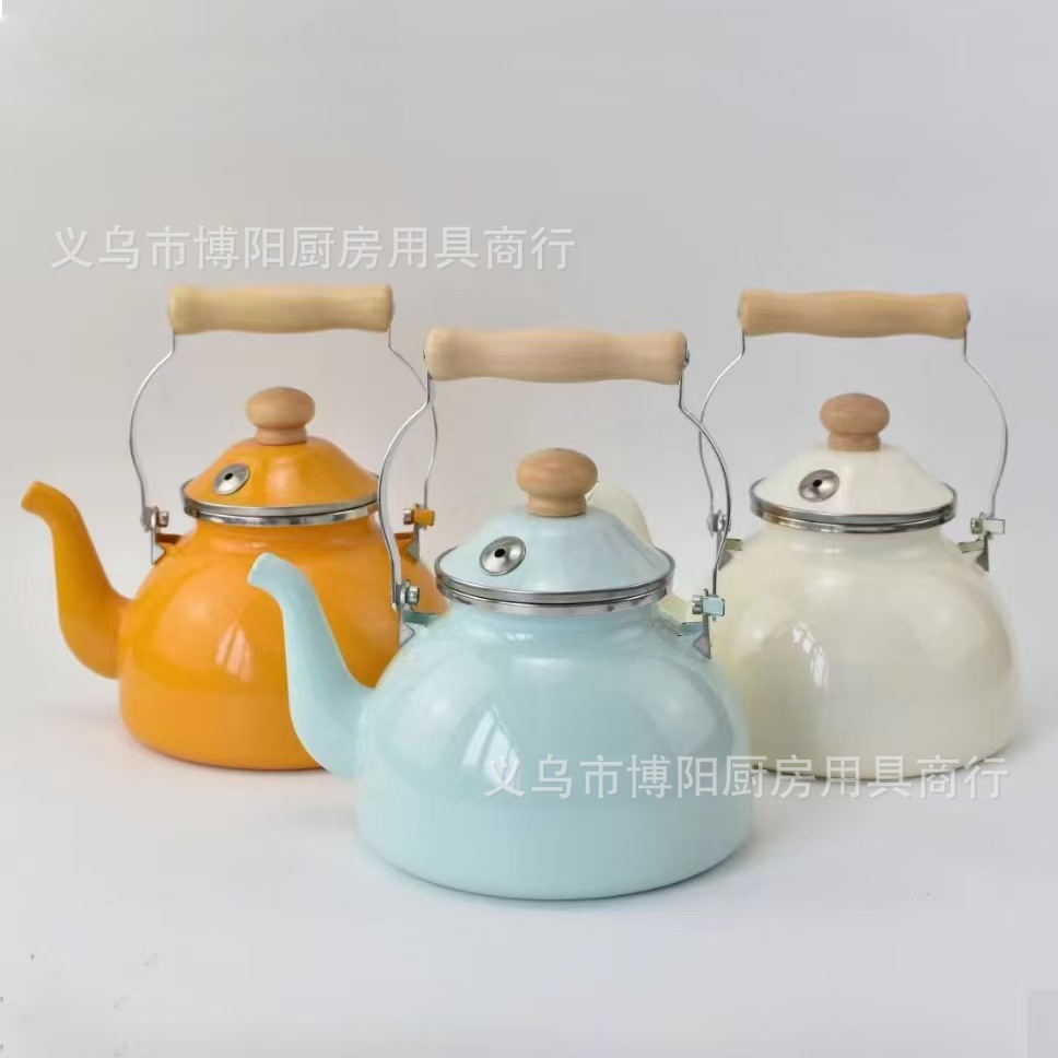 24-26cm俄罗斯花搪瓷特厚炖锅双耳加厚家用汤锅珐琅炖锅平底锅可详情8