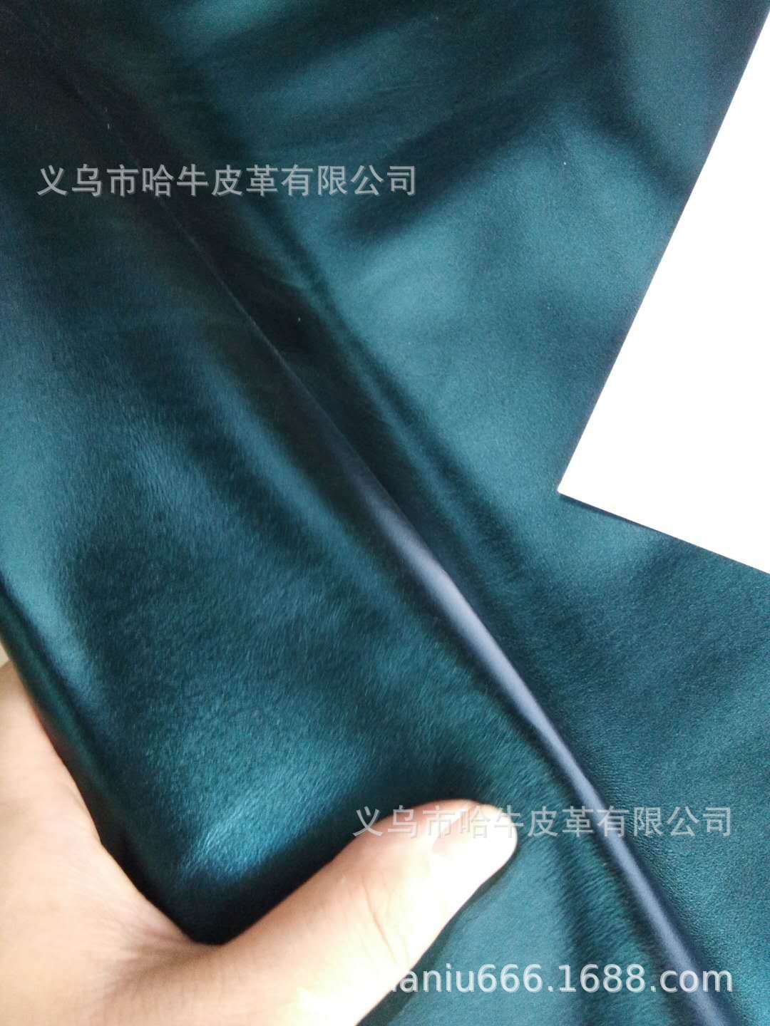 Hainiu genuine leather top layer dark green custom-made model, thickness 1.0-1.2, color thickness can all be customized pic 5