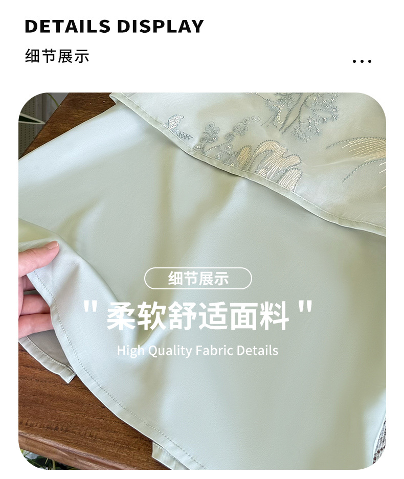 国潮汉服女童夏装2025新款洋气儿童中式套装女孩夏季国风旗袍连衣裙详情7