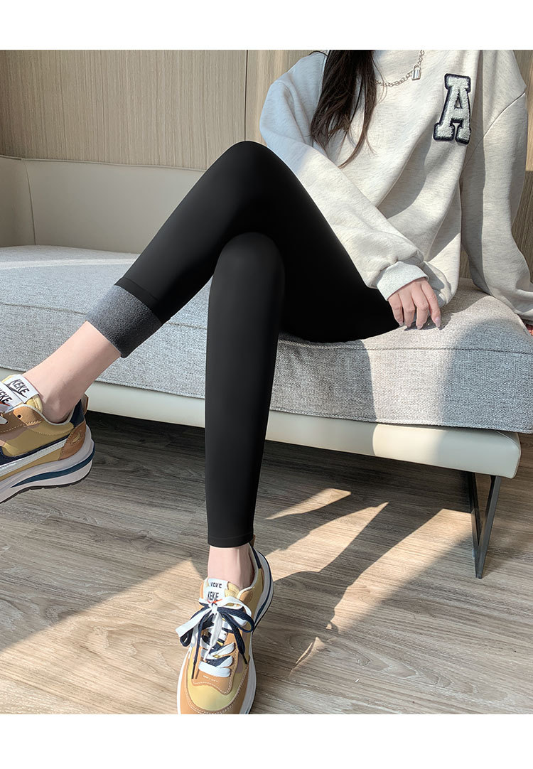 秋冬鲨鱼裤紧身高腰收腹提臀芭比裤黑色外穿瑜伽加绒打底裤女批发详情40