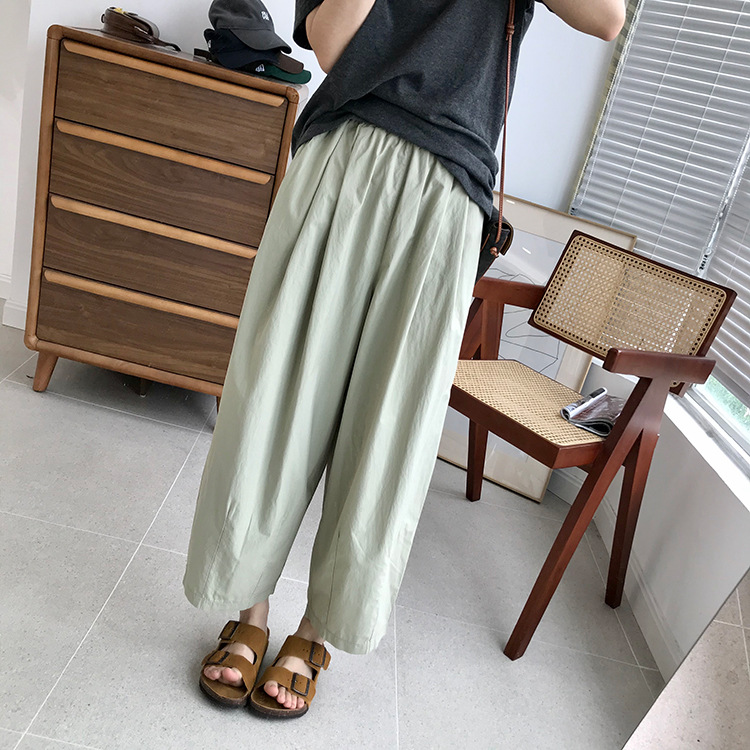 巨百搭轻薄透气酵洗棉小个子奶奶裤九分宽松显瘦休闲裤女夏季薄款详情17