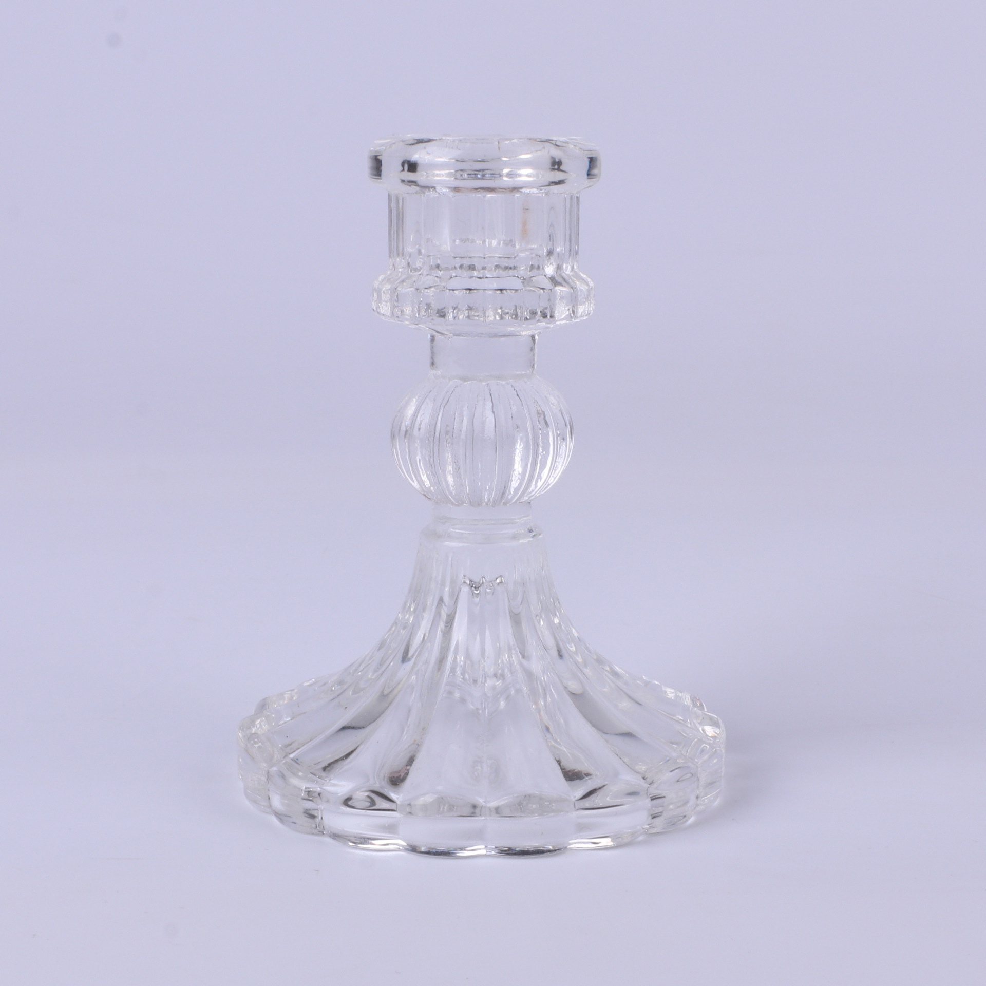 European-style simple ins glass candlestick, household pole wax base, romantic dining table candlestick, creative home decoration pic 5