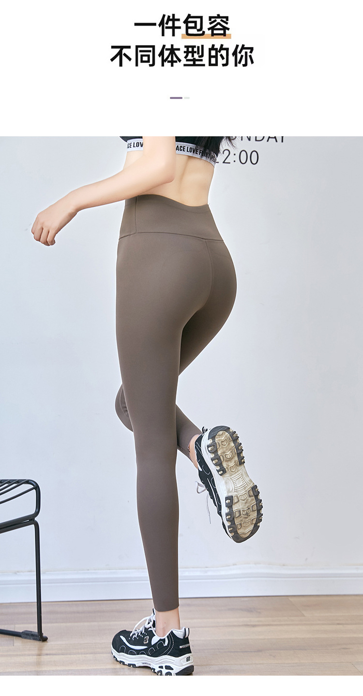 2022 Autumn/Winter new style fleece and thickened cationic fleece high-waisted Barbie pants, yoga pants, leggings for women pic 5