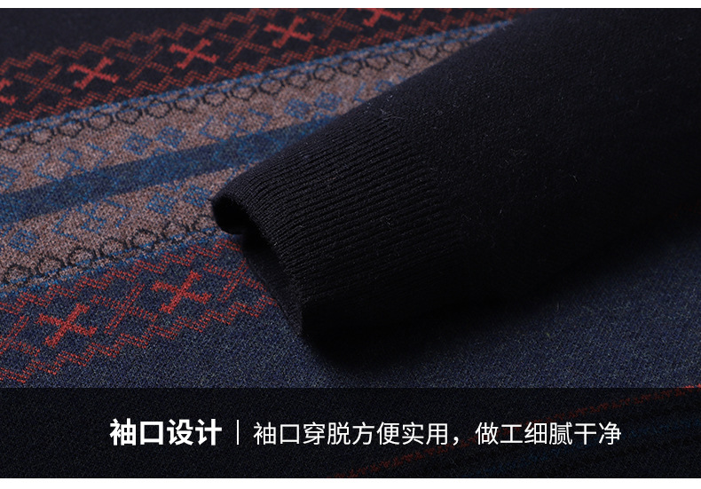 2022中老年男装毛衣加大码爸爸装男式加厚套头羊毛衫地摊赶集货源详情32