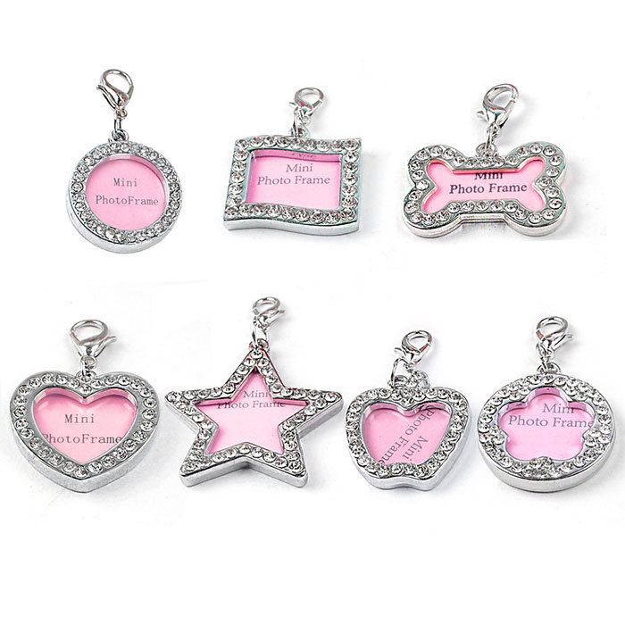 Factory direct supply of cross-border in-stock handwritten heart-shaped dog pendants, pet identity tags, Easter and Christmas diamond-encrusted dog tags pic 39