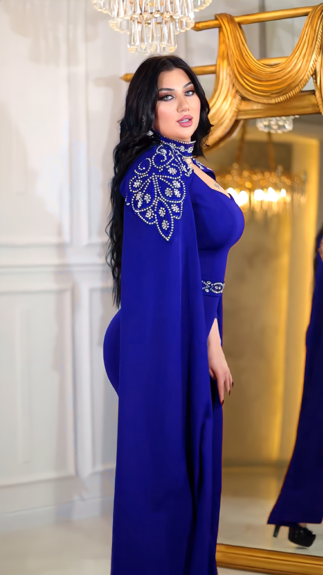 Dubai 2024 Saudi Arabian dress, cross-border Middle East Arab clothing, diamond-encrusted dress, long robe skirt pic 11