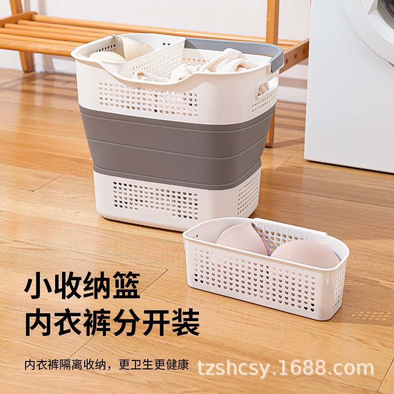 一件代发 新款衣服折叠收纳篮 脏衣篮儿童玩具篮家居日用品小百货详情2