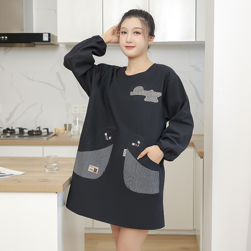 袖套大量批发卡通小熊刺绣棉袖套家务服务员防油污袖套亚马逊货源详情7