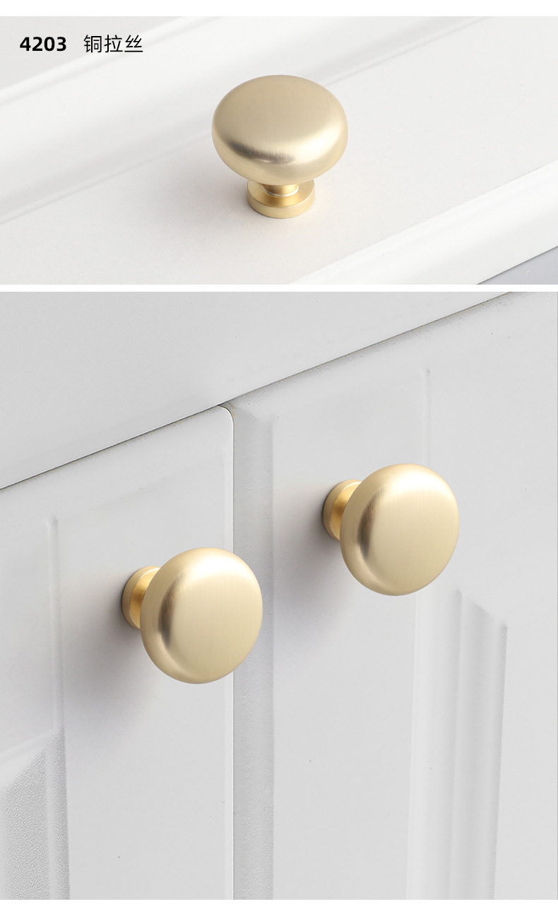 Single-hole round twisted zinc alloy solid thickened light luxury single-grain handle, cabinet, wardrobe drawer, cabinet door, cabinet small handle pic 26