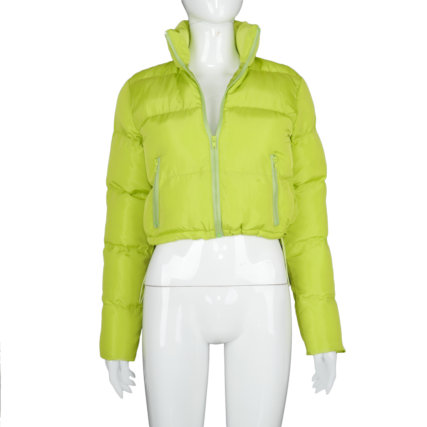 A20504T europa y américa 2021 otoño invierno moda nuevo estilo manga larga cardigan cuello alto caliente pan abajo chaqueta mujeres pic 25