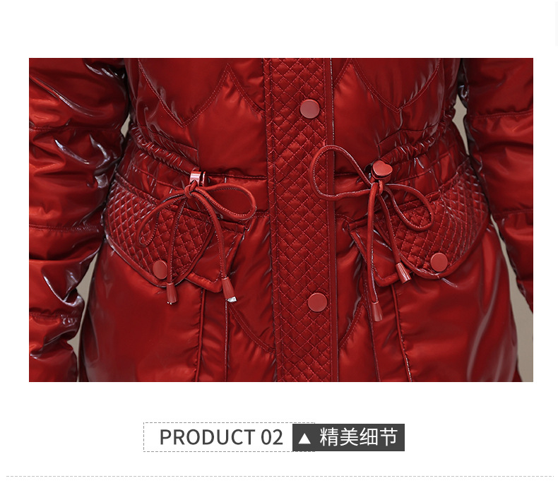 Estilo elegante con capucha nueva chaqueta para mujeres invierno 2022 temperamento con cordones slim estilo medio largo abrigo para mujeres pic 24
