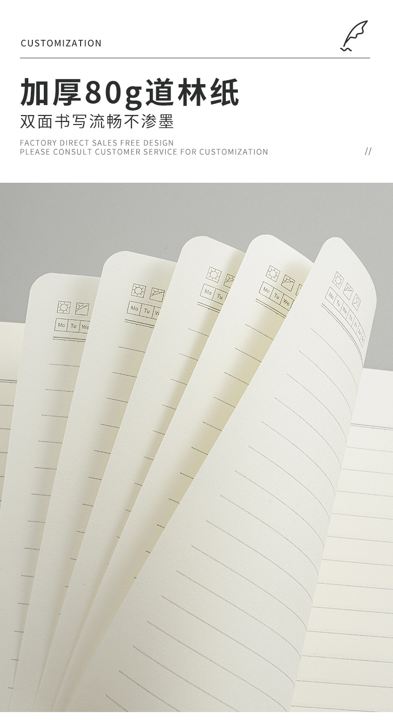 Wholesale of business notebooks, customized gift box sets, insulated cups, high-end office and meeting notebooks with logo printing pic 10