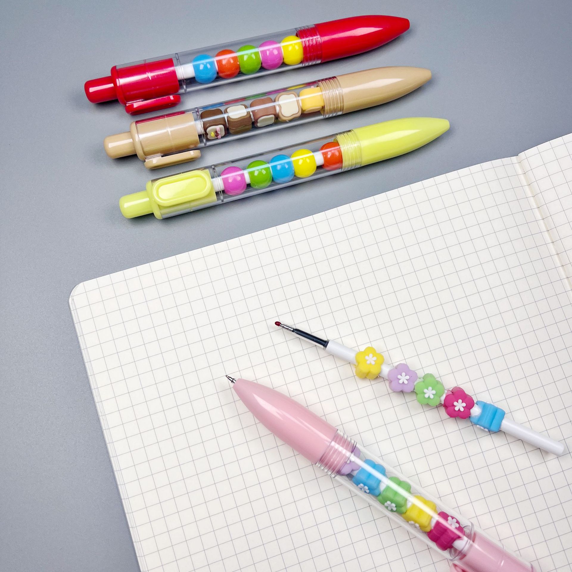 Fun and stress-relieving string fun, creative DIY of press gel pens, cute ST quick-drying student practice pens, signature black pens pic 7