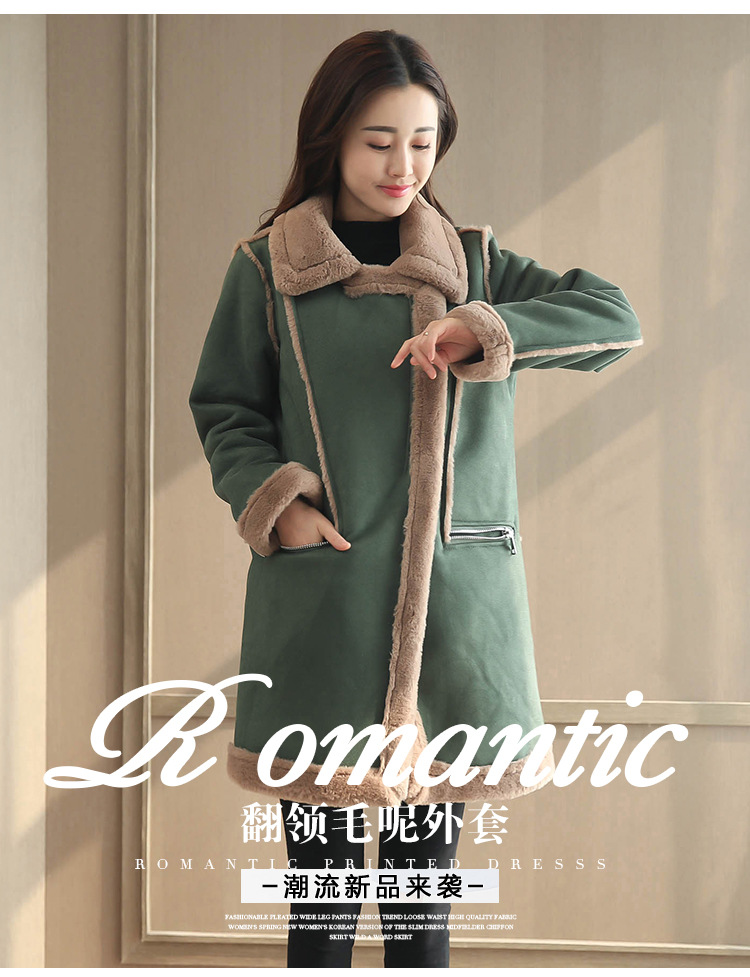 New mid-length cotton-padded jackets for women in winter, with thickened cotton-padded clothes made of deerskin, lambskin and fleece pic 3