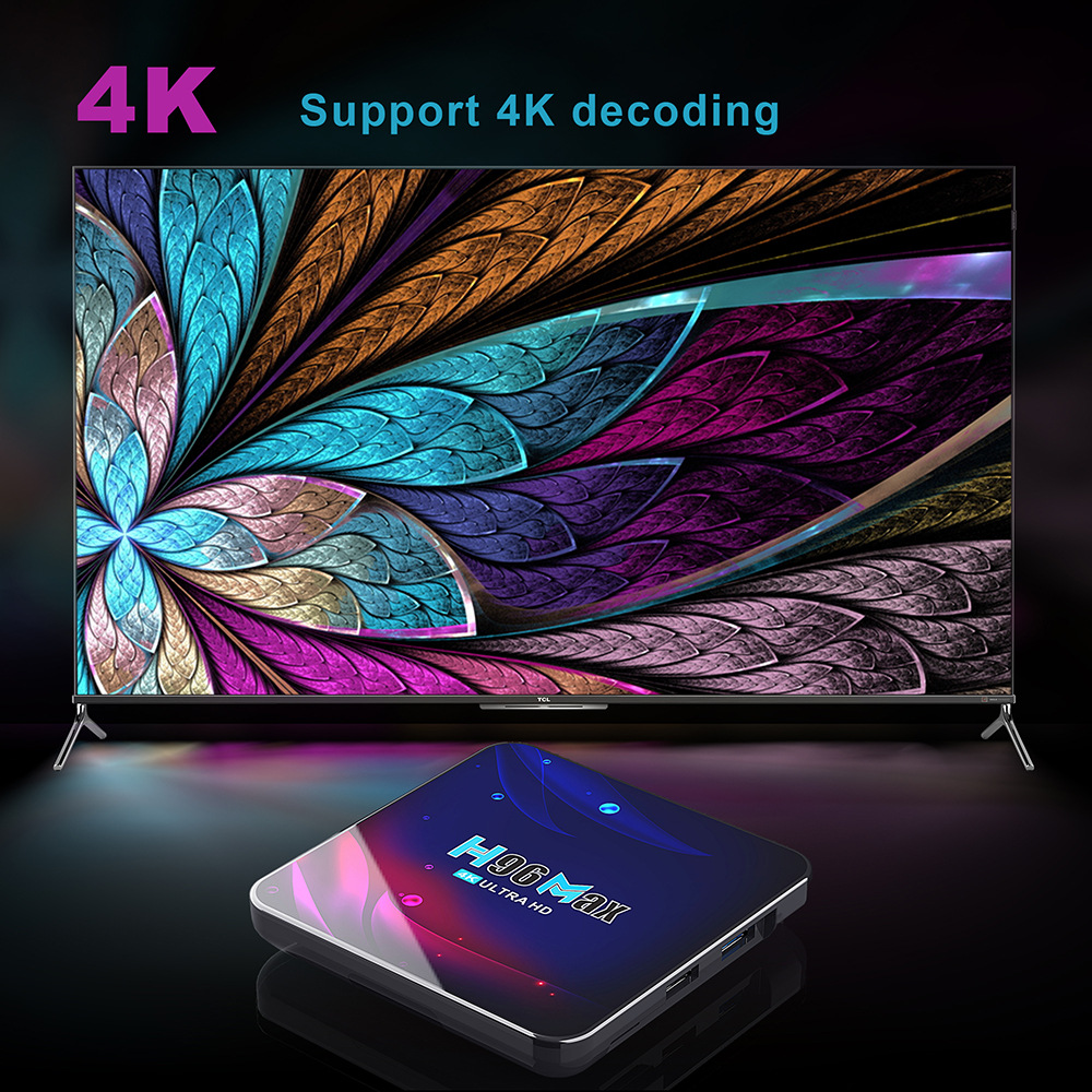 H96 MAX V11 RK3318, верхний ящик сетевого компьютера андроид 11,0, двухчастотный wi-fi bluetooth 4K TVBOX pic 7
