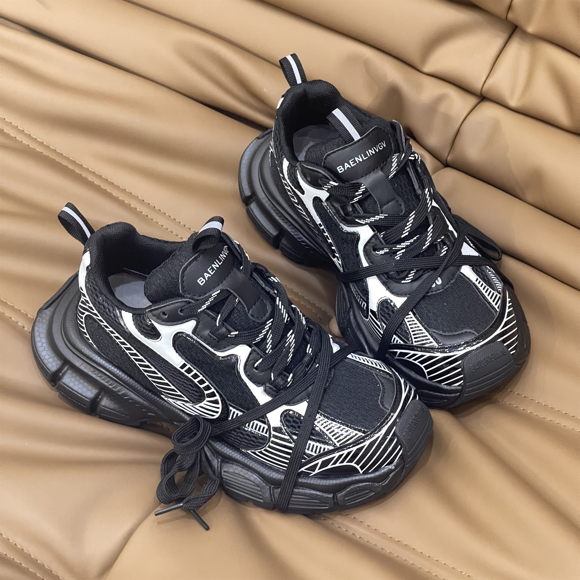 2023年新款老爹鞋增高厚底运动鞋休闲做旧复古情侣男女鞋详情43