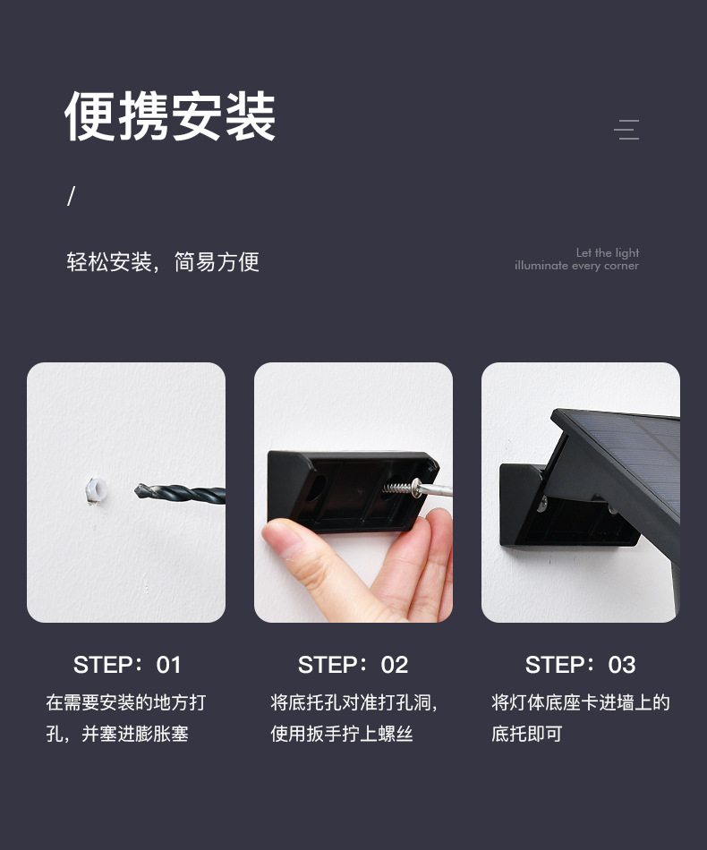 新款太阳能庭院灯led 仿真监控摄像头户外智能人体感应壁灯防水路详情13