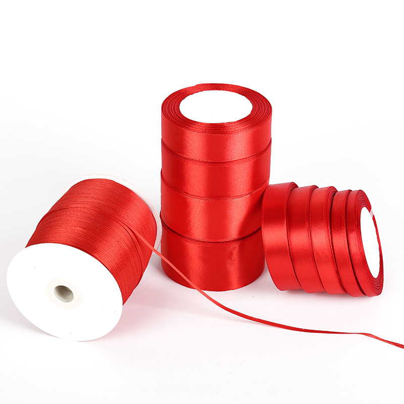 Red ribbon bow, car wedding rose, packaging gift, wide band, silk ribbon, satin ribbon, diy handmade decoration pic 16