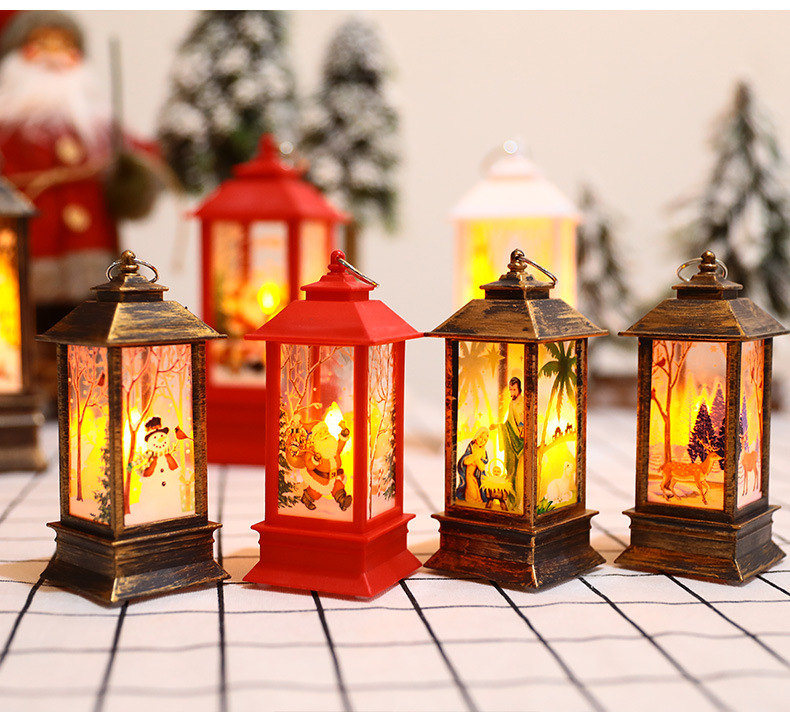 Ramadan Christmas lantern, antique kerosene flame, plastic brocade decoration, electronic candle stand, imported cross-border wholesale, street stall, Douyin bestseller, wedding guide, LED horse lantern, soft decoration props, fireplace RK9166 pic 14