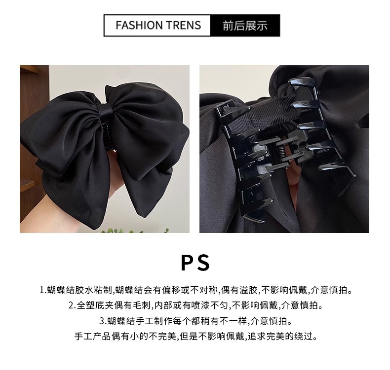The new head accessories of the national trend series, such as bow hair clips, high-end satin multi-layered ponytail clips, semi-tied hair clips and hair accessories pic 16