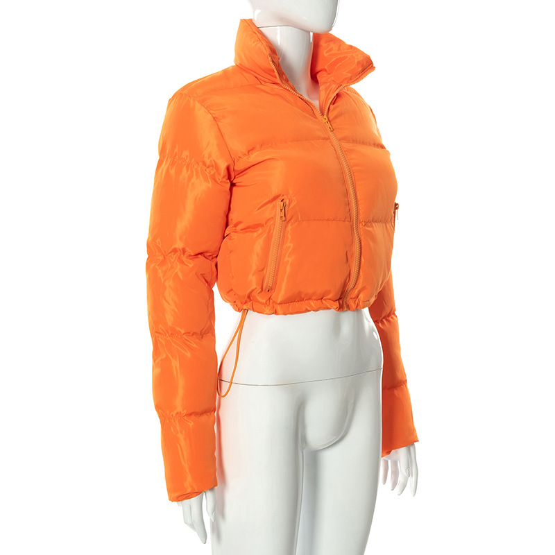 A20504T europa y américa 2021 otoño invierno moda nuevo estilo manga larga cardigan cuello alto caliente pan abajo chaqueta mujeres pic 15