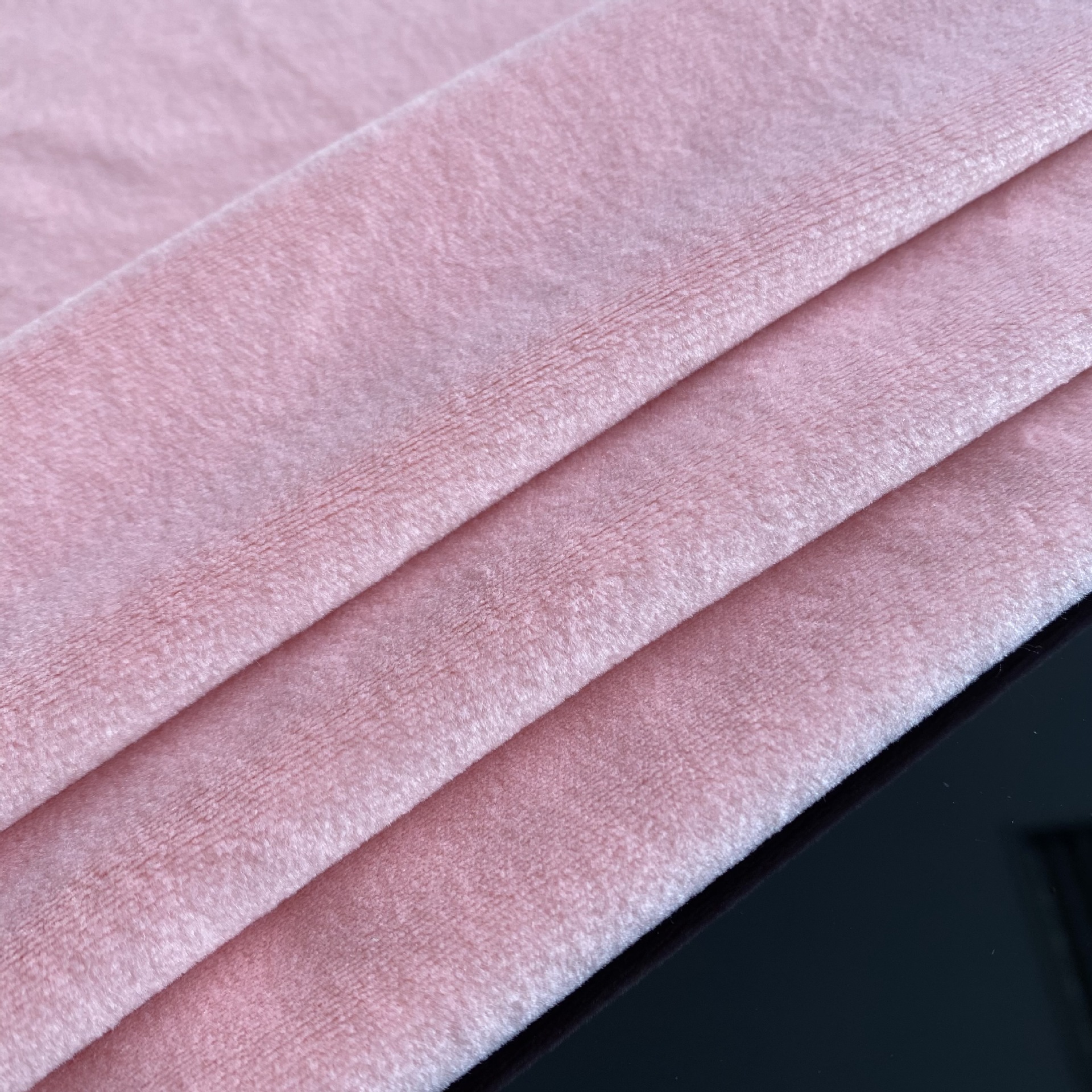 The manufacturer produces spandex super soft silver fox fleece four-sided elastic plush fabric and crystal fleece clothing and home textile fabric pic 6