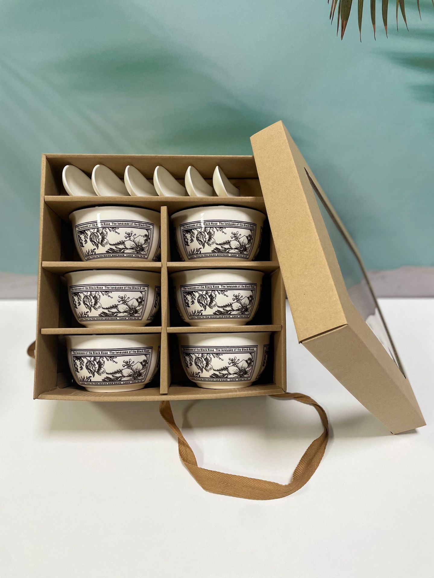 简约波点陶瓷碗套装餐具礼盒装碗勺碟家用餐具婚礼活动送礼详情17