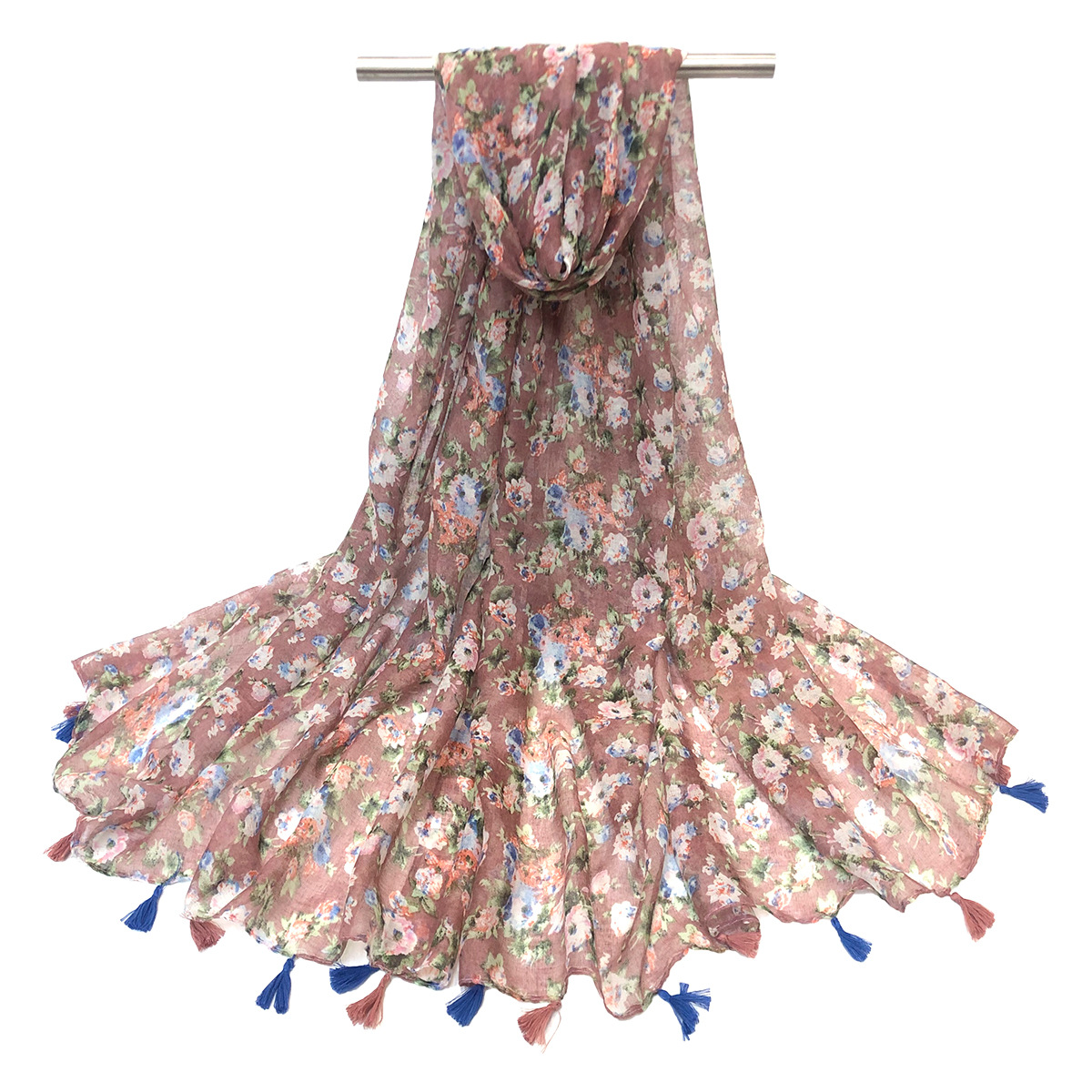 一件代发新款欧美春夏季时尚百搭印花流苏围巾 披肩 跨境专供 工厂批发详情23