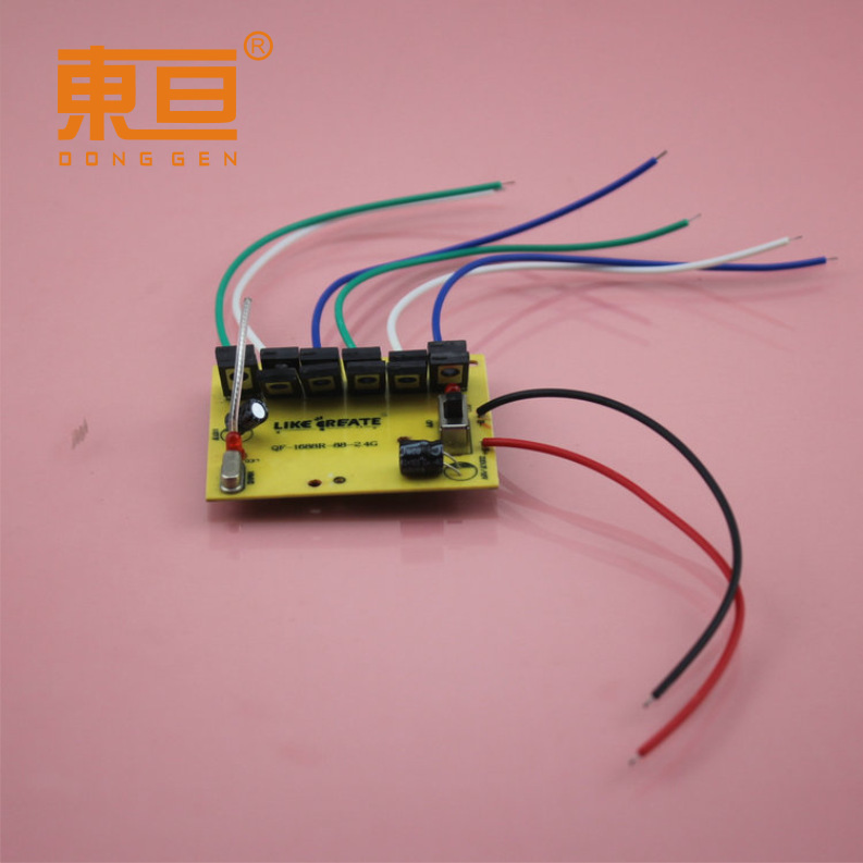 YKH-6TTG-2.4G black six-way remote control throttle push rod drive fine-tuning six-channel 2.4G pic 2