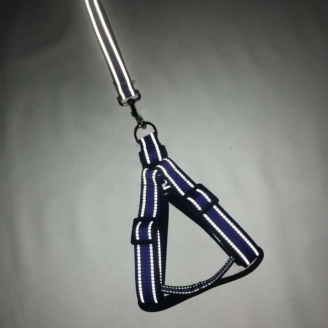 Pet dog leash, double-line reflective silk nylon leash, chest and back strap, small and medium-sized dog walking leash, dog chain, collar pic 19