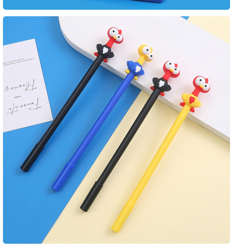 中帆中性笔ZF3235卡通火鸡黑色笔萌宠火鸡可爱签字黑色水笔0.5mm详情12