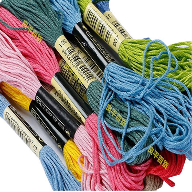 Cross-stitch thread matching, missing thread, supplementary thread, 50-color hand-woven thread, pure ecological cotton embroidery thread factory direct sales pic 5