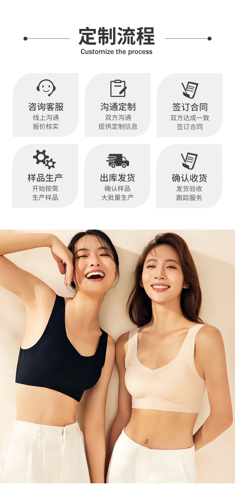 加工定制无钢圈背心式软支撑无痕内衣女小胸聚拢文胸收副乳防下垂详情33