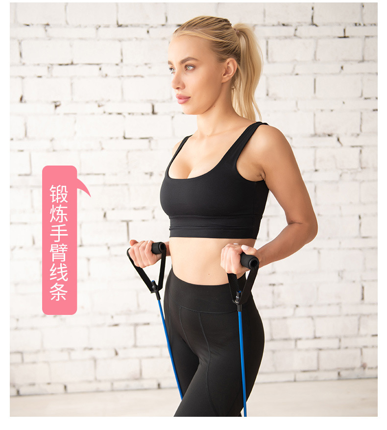 瑜伽健身五色一字拉力带 伸展阻力带 臂力拉绳 运动拉绳详情11