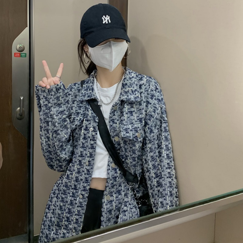 2022春秋新款中长款小香风设计感小众女装外套女薄款感上衣潮ins详情7