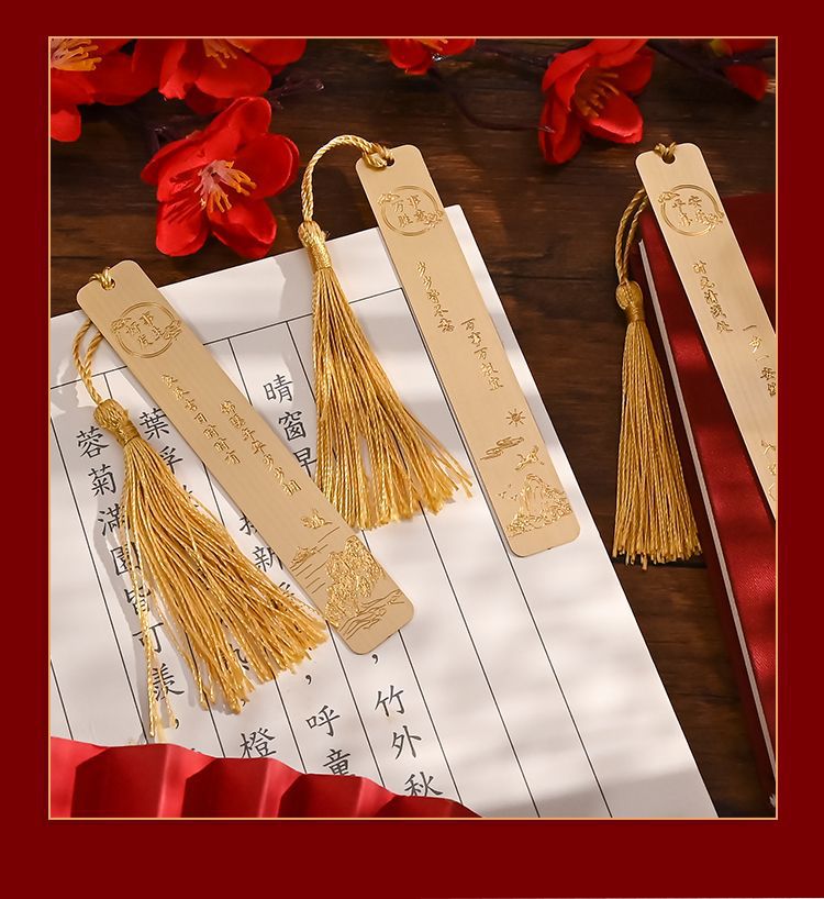 Customized bookmark cultural and creative gifts with a sense of high-end creativity, Chinese-style graduation commemorative gifts for students, and a metal bookmark gift box pic 11