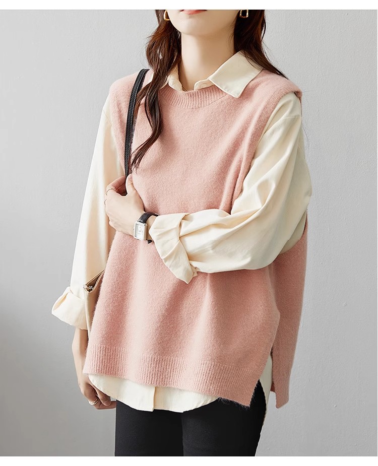 2024秋季纯色衬衫女休闲时尚百搭衬衣韩系通勤外套上衣详情24