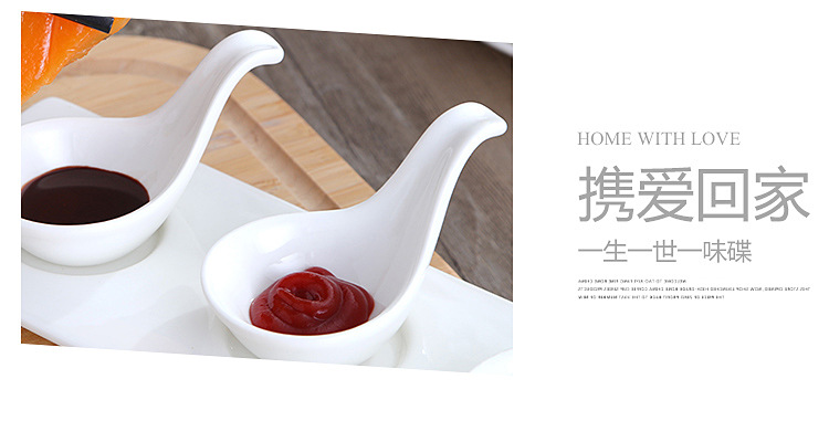 Caviar spoon, creative Japanese and Korean cuisine ceramic plate, seasoning plate, seasoning plate, dessert sauce, vinegar, oil bowl, Western tableware pic 9
